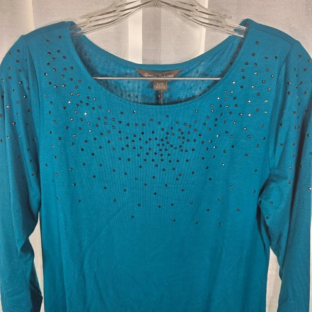 Tommy Bahama Sequin Teal Green Blue Mini Dress size Large NWT